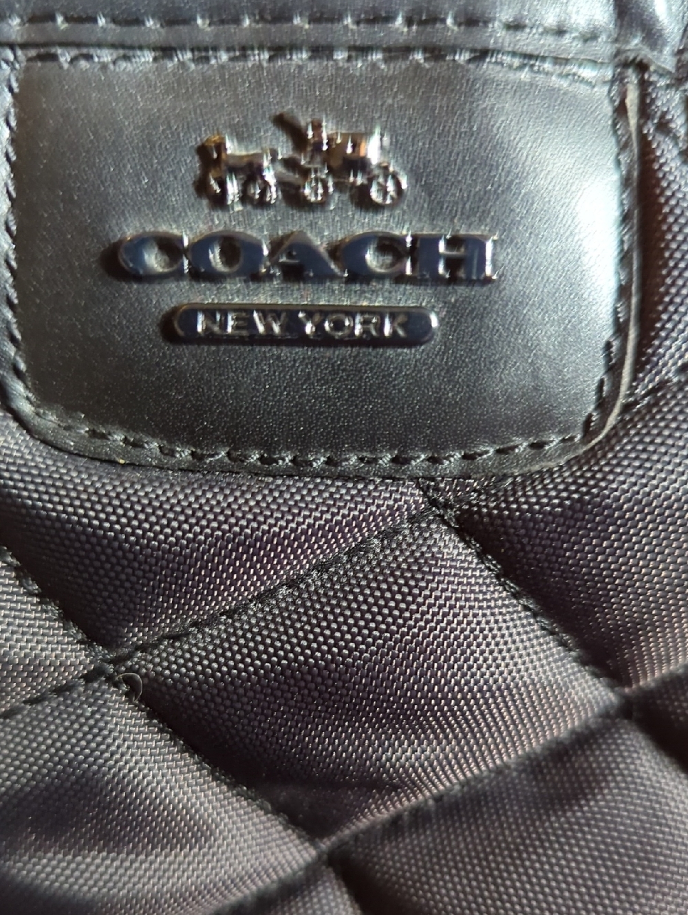 Coach Quilted Black & Brown Winter Rain Boot - Picture 3 of 4